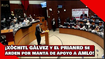 ¡XÓCHITL GÁLVEZ y El PRIANRD se arden por manta de apoyo a AMLO!