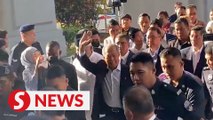 Muhyiddin arrives at Kuala Lumpur Court Complex to face corruption charges