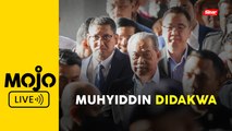 Muhyiddin tiba di mahkamah diiringi pemimpin PN, penyokong