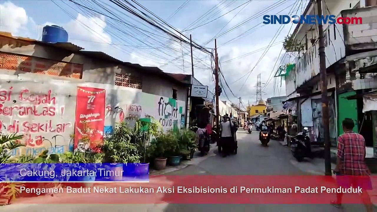 Pengamen Badut Nekat Lakukan Aksi Eksibisionis di Permukiman Padat Penduduk di Cakung