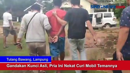 Gandakan Kunci Asli, Pria Ini Nekat Curi Mobil Temannya di Lampung