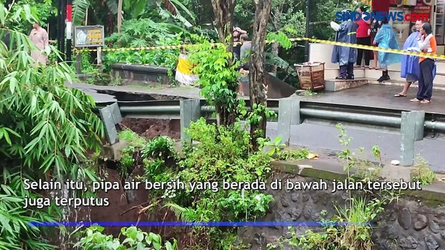 Hujan Deras, Jalan Penghubung Lima Desa di Bali Amblas