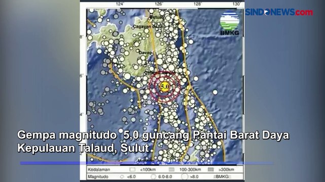 Gempa Magnitudo 5,0 Guncang Talaud