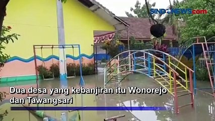 Hujan Lebat, Banjir Rendam 2 Desa di Trowulan