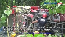Kelebihan Muatan, Truk Pembawa 10 Ton Jagung Masuk ke Jurang di Gunungkidul Yogyakarta