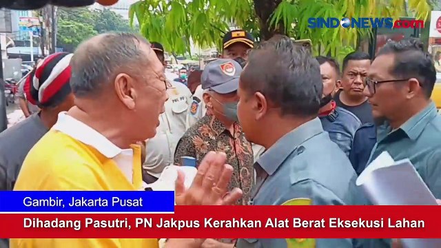 Dihadang Pasutri, PN Jakpus Kerahkan Alat Berat Eksekusi Lahan di Gambir