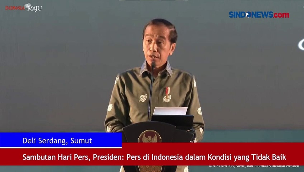 Sambutan Hari Pers, Presiden: Pers di Indonesia dalam Kondisi yang Tidak Baik