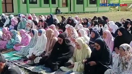 Siswa dan Guru di Lebak Gelar Salat Gaib untuk Korban Gempa Turki-Suriah