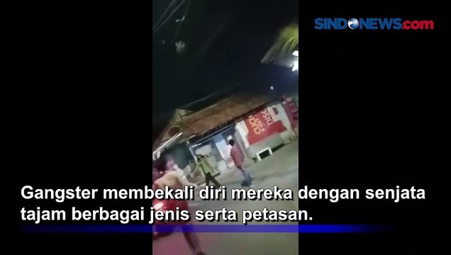 Gunakan Senjata Tajam, Gengster di Tangerang Masuk ke Pemukiman