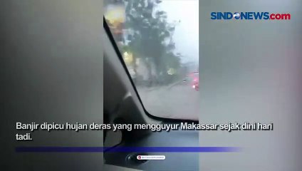 Dikepung Banjir, Begini Kondisi Macet Kota Makassar