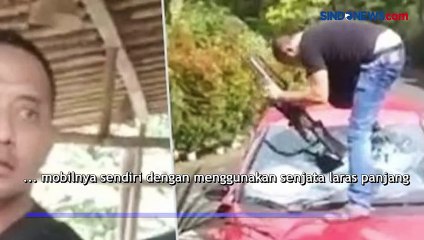 Detik-Detik Polisi Ngamuk dan Rusak Mobil Sendiri