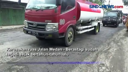 Jalan Medan - Berastagi Penghubung 3 Kabupaten Rusak Bertahun-tahun