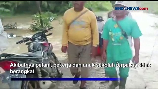 Banjir di Pandelang Putus Akses Dua Desa, Siswa Gagal Berangkat ke Sekolah