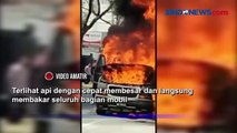 Video Amatir Rekam Detik-Detik Mobil Mewah di Medan Terbakar di Tengah Jalan