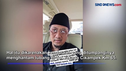 Ustaz Yusuf Mansur Curhat Ban Mobil Pecah Karena Banyak Lubang di Tol Jakarta-Cikampek