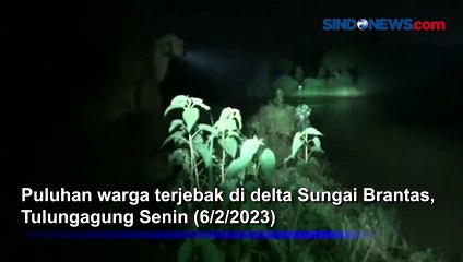 Tangkap Ikan Mabuk, Puluhan Warga Terjebak di Sungai Brantas Berhasil Dievakuasi