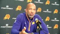 Monty Williams speaks after the Suns' victory against OKC