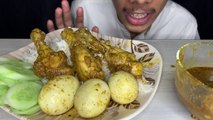 spicy chicken legs piece | Basmati rice | food Challenge