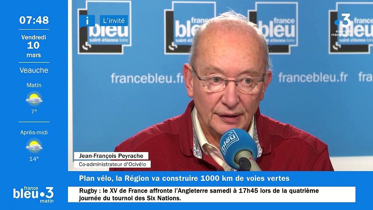 Jean-François Peyrache, un des administrateurs de l'association stéphanoise Oscivélo, juge "ambitieux" l'ajout de 1.000km de voies vertes en AURA