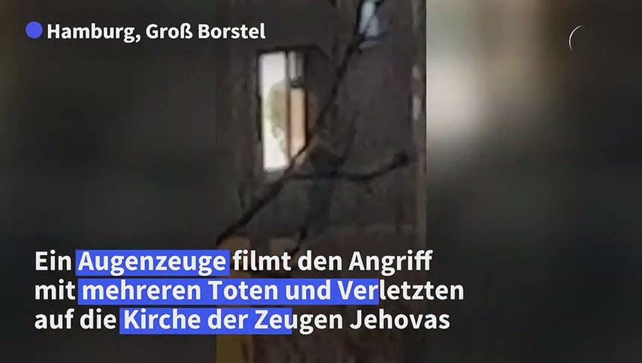 Augenzeuge filmt Schusswaffenangriff mit acht Toten in Hamburg