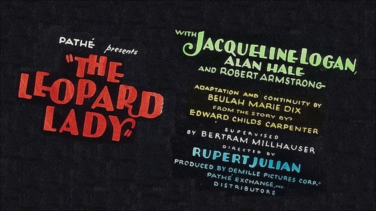 The Leopard Lady (1928) --- Lost Film Stills (Rupert Julian)