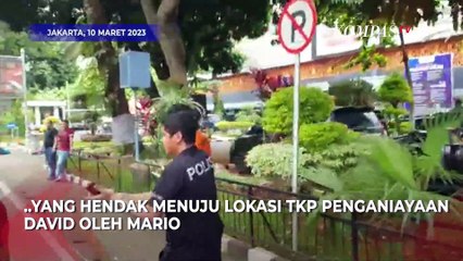 Momen Mario Dandy Pakai Baju Tahanan Berlari dengan Penyidik Menuju Mobil