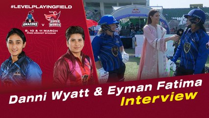 Danni Wyatt & Eyman Fatima Interview | Amazons vs Super Women | Women's League Exhibition | MI2T