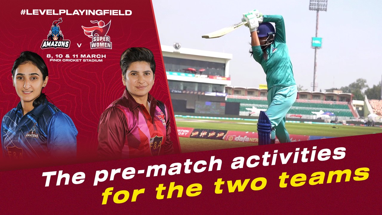The pre-match activities for the two teams | Women's League Exhibition | PCB | MI2T