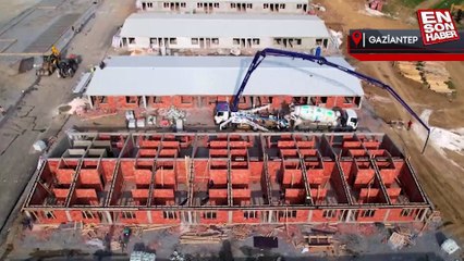 Depremin vurduğu Nurdağı'ndaki geçici barınma merkezi havadan görüntülendi