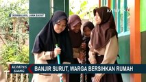 Banjir di Tasik Mulai Surut, Warga Kembal Bersihkan Rumah