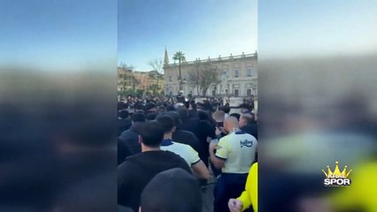 İspanya'da Fenerbahçe taraftarları Hükümet istifa sloganı attı