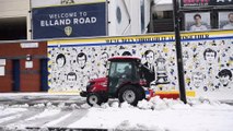 Snow clean up begins at Elland Road as Leeds United prepare to take on Brighton tomorrow