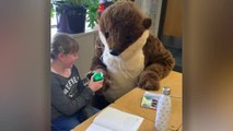 Soldier Surprises Stepdaughter With Homecoming In Otter Mascot Costume