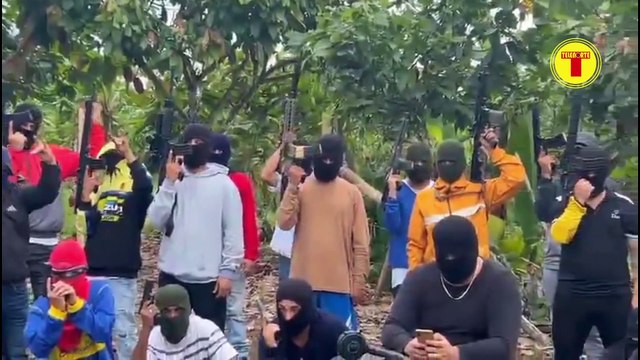 UN GRUPO DE GENTE ARMADA DENOMINADA LOS LOBOS HAN LANZADO UNA ADVERTENCIA CONTRA LA VIOLENCIA QUE VIVE EL PAÍS