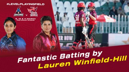 Fantastic Batting By Lauren Winfield-Hill | Amazons vs Super Women | Women's League Exhibition