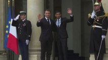 Macron riceve all'Eliseo il primo ministro britannico Rishi Sunak