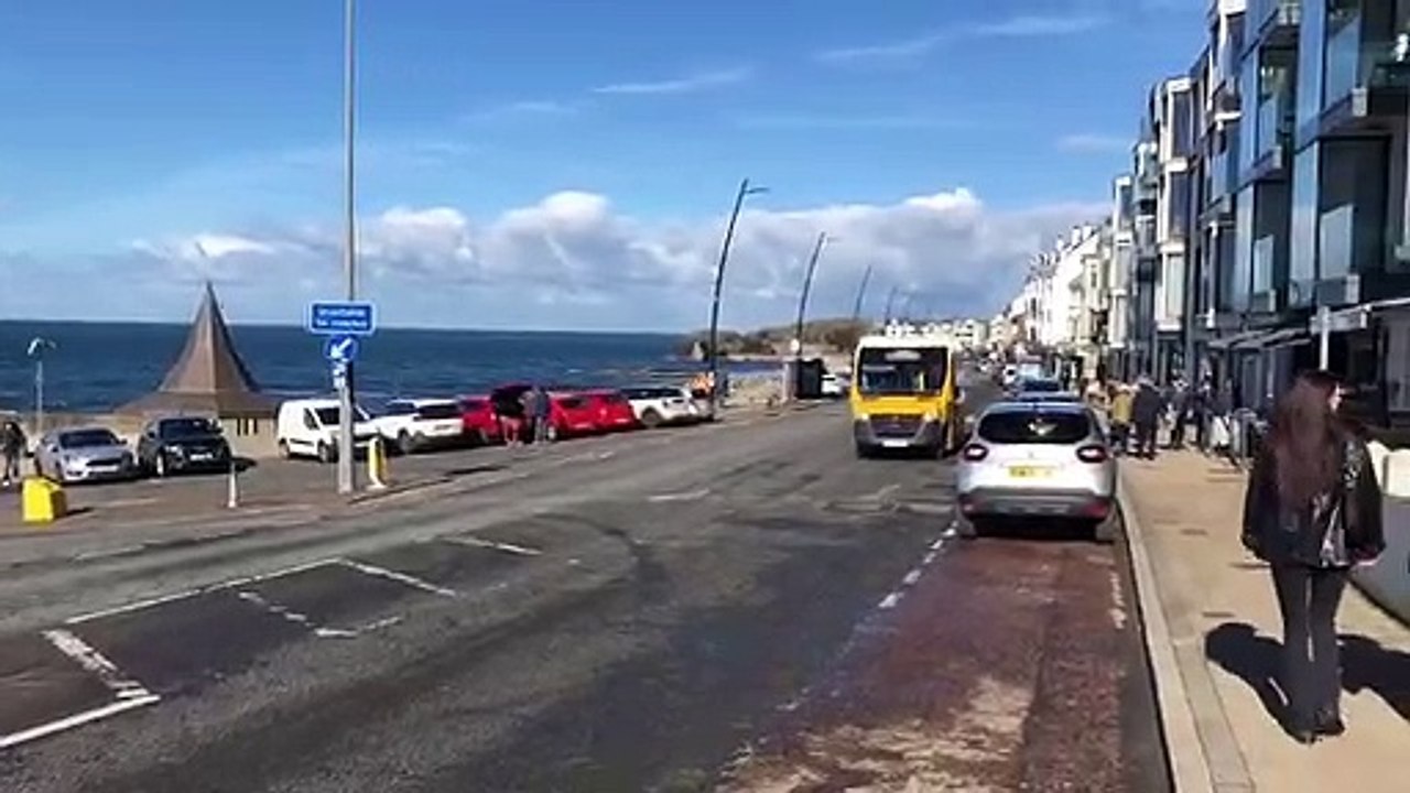 Snow way: Fun in the sun on the north coast today