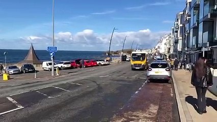 Snow way: Fun in the sun on the north coast today