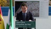 Moreno afirma que el agua liderará la obra pública andaluza en 2023