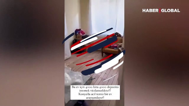 Ünlü oyuncu Konya'da 4 bin TL kira istenen evi paylaşıp isyan etti: Bu evin için bu parayı istemek vicdansızlıktır!