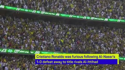 Ronaldo kicks water bottle and storms off following Al-Nassr defeat