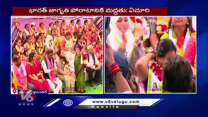 MLC Kavitha Hold Hunger Strike In Delhi Over Women's Bill,13 Parties Join Kavitha's Protest |V6 News
