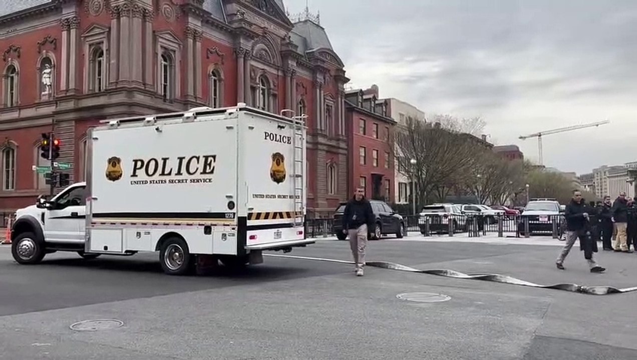 WATCH: Fire at the Eisenhower Executive Office Building near the White House Washington | DC