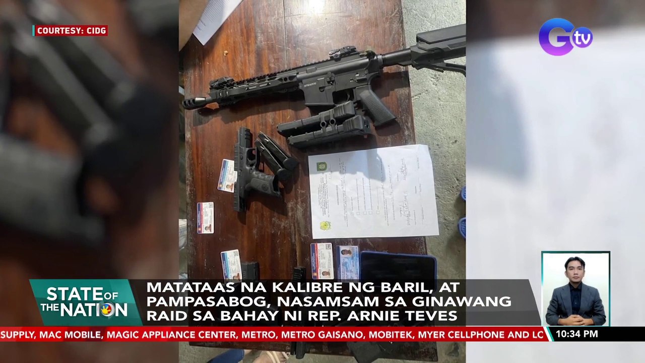 Matataas na kalibre ng baril at pampasabog, nasamsam sa raid sa bahay ni Rep. Arnie Teves | SONA