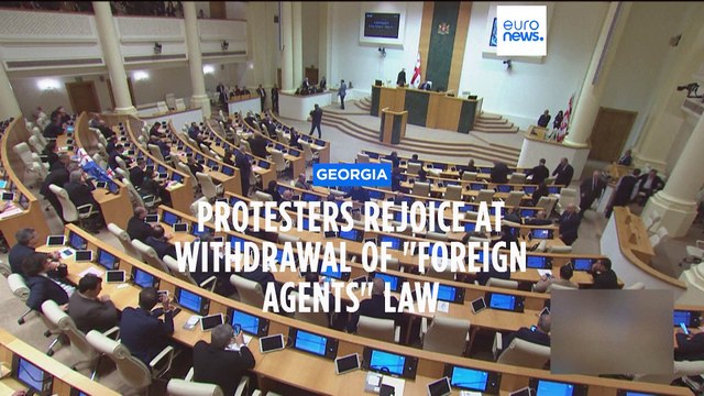 Georgia parliament votes to drop controversial 'foreign agents' bill after mass protests