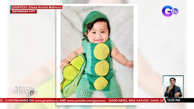 OOTD ng isang baby sa photoshoot, inspired sa mga gulay sa Bahay Kubo | SONA