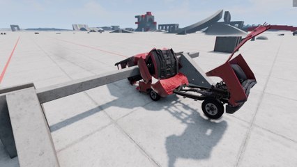 اختبار تصادم السيارة بالحركة البطيئة#2 BeamNG.drive