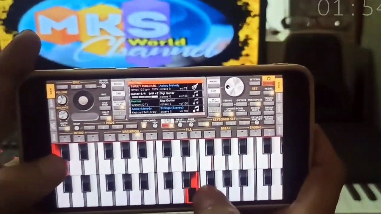 Di luar nalar! ketika Melodi Sweet Child of Mine Gun and Roses dimainkan di HP android hanya dengan satu jari