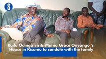 Raila Odinga visits Mama Grace Onyango 's House in Kisumu to condole with the family