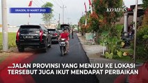 Menyambut  Kunjungan Presiden Joko Widodo, Jalan Desa di Sragen Diperbaiki
